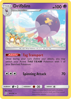 Drifblim Unified Minds card