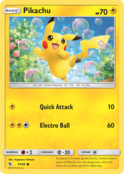 Pikachu Hidden Fates card