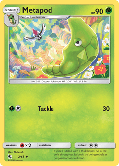 Metapod Hidden Fates card