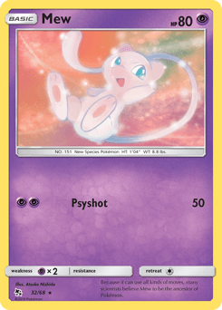 Mew Hidden Fates card