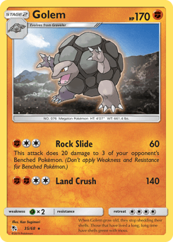 Golem Hidden Fates card