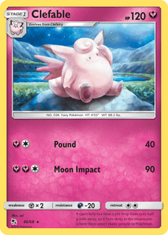 Clefable Hidden Fates card