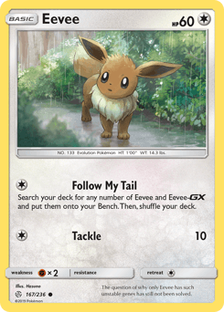 Eevee Cosmic Eclipse card