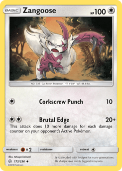 Zangoose Cosmic Eclipse card