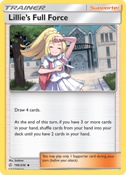 Lillie's Full Force Cosmic Eclipse card