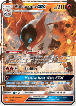 Volcarona-GX Cosmic Eclipse card