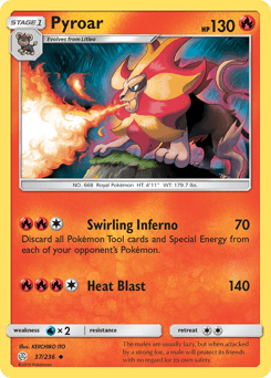 Pyroar Cosmic Eclipse card