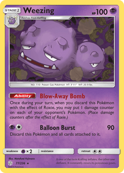 Weezing Cosmic Eclipse card