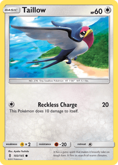 Taillow Guardians Rising card