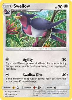 Swellow Guardians Rising card