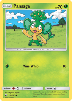 Pansage Burning Shadows card