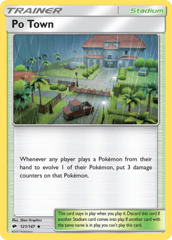 Po Town Burning Shadows card