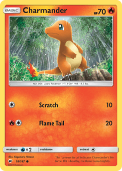 Charmander Burning Shadows card