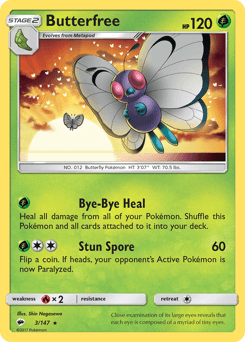 Butterfree Burning Shadows card