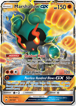 Marshadow-GX Burning Shadows card