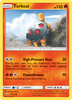 Torkoal Shining Legends card