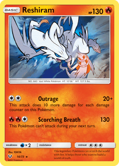 Reshiram Shining Legends card