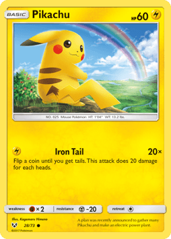 Pikachu Shining Legends card