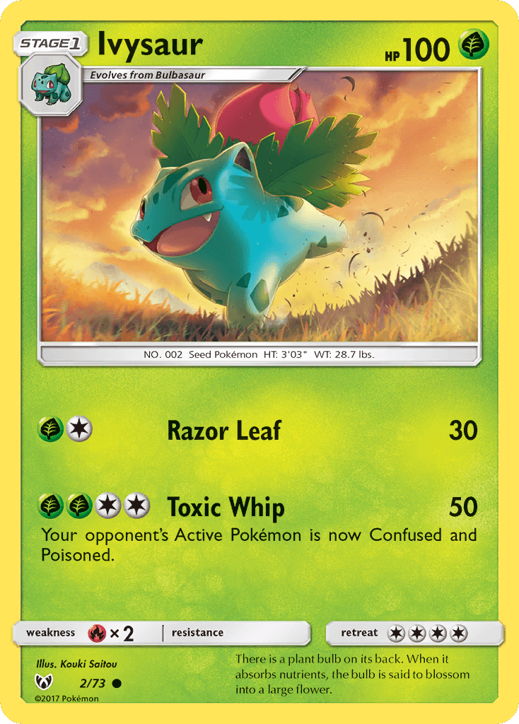 Ivysaur Shining Legends card