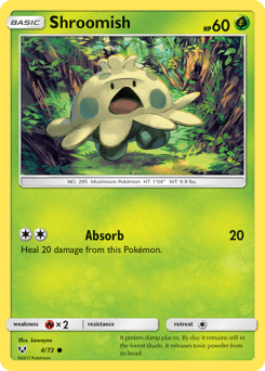 Shroomish Shining Legends card