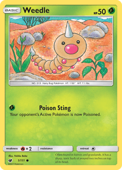 Weedle Crimson Invasion card