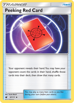 Peeking Red Card Crimson Invasion card