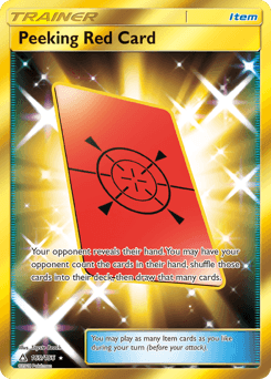 Peeking Red Card Ultra Prism card