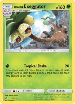 Alolan Exeggutor Forbidden Light card