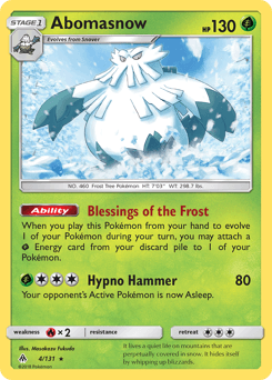 Abomasnow Forbidden Light card