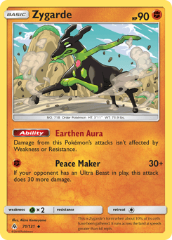 Zygarde Forbidden Light card
