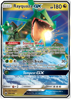 Rayquaza-GX Celestial Storm card