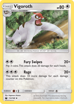 Vigoroth Celestial Storm card