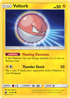 Voltorb Celestial Storm card