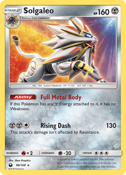 Solgaleo Celestial Storm card