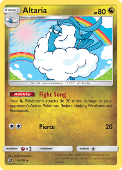Altaria Dragon Majesty card