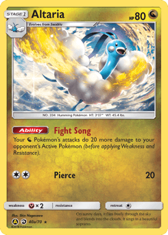 Altaria Dragon Majesty card