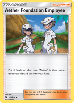 Aether Foundation Employee Lost Thunder card
