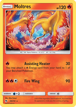 Moltres Lost Thunder card