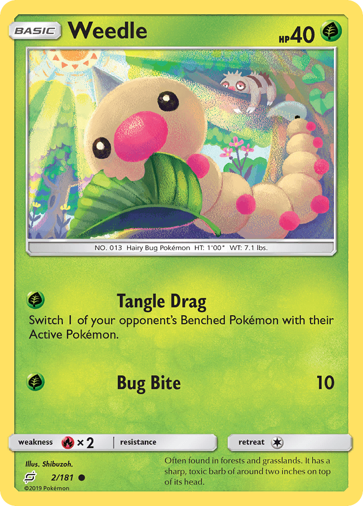 Weedle Team Up card
