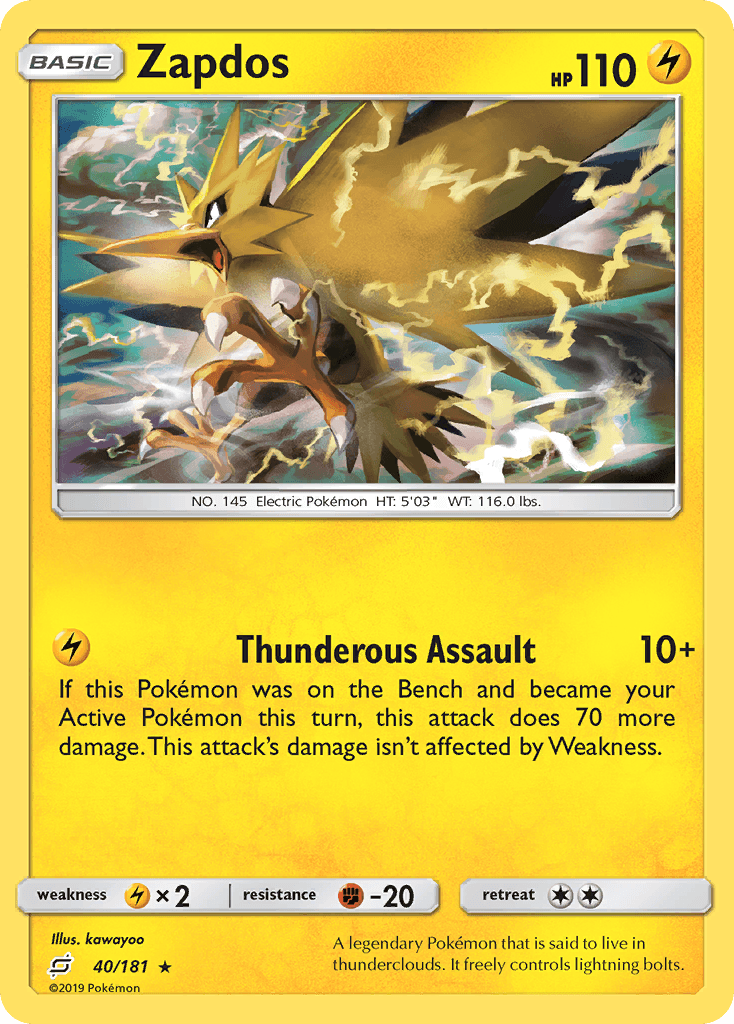 Zapdos Team Up card
