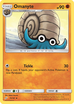 Omanyte Team Up card