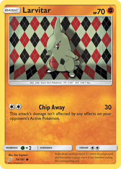 Larvitar Team Up card