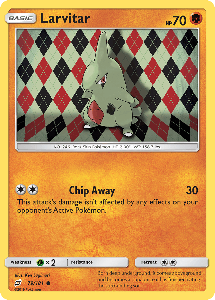 Larvitar Team Up card