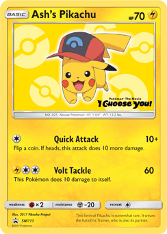 Ash's Pikachu SM Black Star Promos card