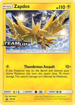 Zapdos SM Black Star Promos card