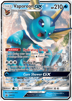 Vaporeon-GX SM Black Star Promos card