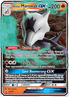Alolan Marowak-GX SM Black Star Promos card