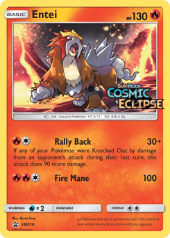 Entei SM Black Star Promos card