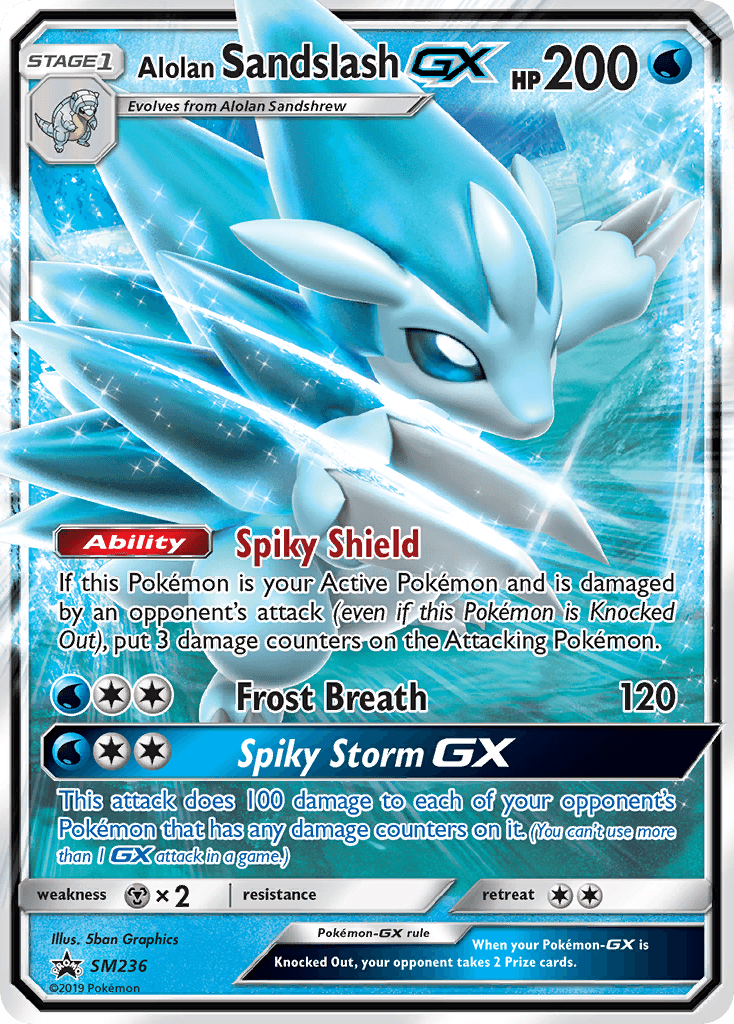 Alolan Sandslash-GX SM Black Star Promos card