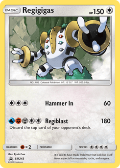 Regigigas SM Black Star Promos card